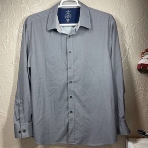 Con.struct Black White Slim Fit QuickDry No Iron Wrinkle Moisture Wick Shirt 2XL